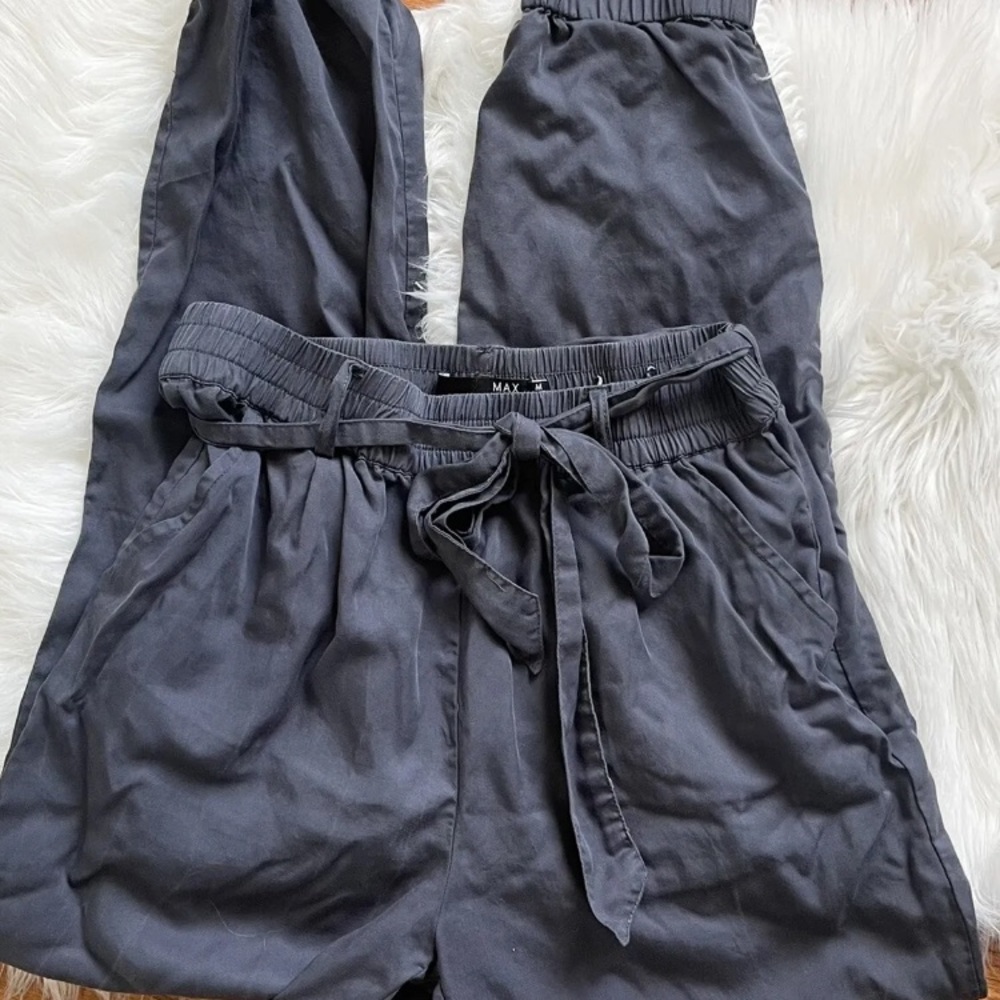 Grey pull on joggers